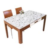 pvc塑料桌布软玻璃 透明桌垫茶几垫长方形印花餐桌布水晶板