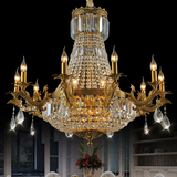 欧式法式美式水晶吊灯古铜色客厅灯餐厅卧室书房灯具蜡烛别墅灯饰