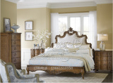 新品美式乡村实木双人床法式复古仿古做旧欧式新古典大床高档家具