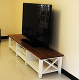 地中海原木本色电视柜 1.6米纯实木储物柜 美式乡村棕色田园柜