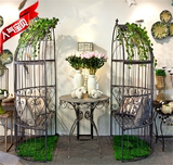 欧式创意大型户外半圆铁艺鸟笼造型桌椅 铁质庭院座椅 咖啡店座椅