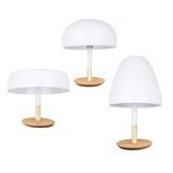 北欧设计师客厅卧室床头灯创意时尚原木质台灯现代简约蘑菇头台灯
