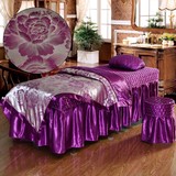 特价新品高档美容床罩四件套被里全棉美容床罩批发定制冬季恋歌紫