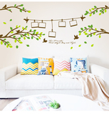 绿叶树藤鸟笼客厅卧室沙发电视背景墙家装墙纸可移除墙贴