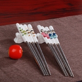 特价亲子家用陶瓷餐具可爱卡通儿童筷子勺子叉子韩式创意瓷器套装