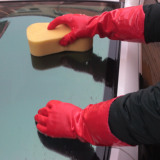 冬季洗车乳胶手套加厚加绒防水皮擦车洗刷碗保暖耐用家务厨房用品