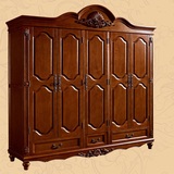 现货欧式衣柜大衣柜古典家具 实木雕刻储物柜奢美式衣柜卧室家具
