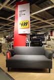 南京无锡家居专业汉林比小户型布艺双人沙发灰色 宜家代购IKEA