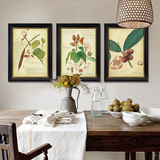美式乡村复古植物果实装饰画客厅沙发背景墙挂画简约田园风格壁画