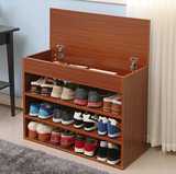 简易多层实木鞋架现代简约翻斗玄关创意多功能鞋柜家用收纳柜子