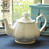 包邮 优质骨瓷茶壶陶瓷咖啡壶英式田园欧式创意茶具单壶 定制logo