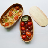 日式创意木质饭盒 双层便当盒 学生饭盒午餐餐盒 干果盒寿司盒