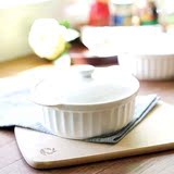 箱烤碗汤盅炖盅泡面碗带盖陶瓷汤碗创意家用日式双耳焗饭碗烘焙烤