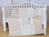 特价外贸婴儿床上用品纯棉7件套床围床单被套经典款式床品套件