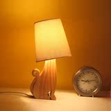森林宠物北欧原木台灯创意月光小猫送同事朋友文艺简约卧室床头灯