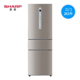 SHARP/夏普 BCD-263WB-K三门式263L冰箱 特价 风冷无霜 一级能效