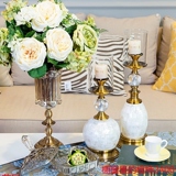 欧式创意时尚水晶茶色玻璃花瓶摆件样板房间客厅餐桌家居装饰品