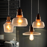 合悦loft设计师的灯咖啡厅简约创意吧台灯具个性北欧单头玻璃吊灯