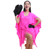 2015新款镂空斗篷成人女式拉丁舞服装拉丁舞服广场舞裙ID04