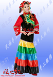 2套包邮 彝族服装 大毛线七字彝族少数民族服装舞蹈演出服装女装