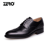 Zero零度正装皮鞋定制男鞋意大利进口布洛克鞋雕花时尚手工鞋