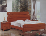 特价1.5/1.8*2米橡木双人床/实木床雕花实木家具原木海棠色胡桃色