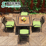 露天阳台铸铝休闲桌椅组合花园庭院椅子室外压铸简约铁艺家具套装