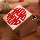 花半里 喜糖盒创意马口铁盒子婚庆用品糖果盒中式结婚糖盒成品