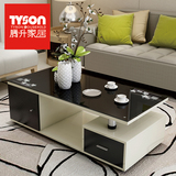 钢化玻璃茶几现代简约 电视柜茶几组合客厅宜家小户型长方形桌子