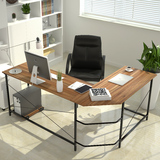 包邮时尚创意家用转角电脑桌台式办公桌书桌简约钢木工作室写字台