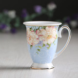 欧式骨瓷杯子水茶杯子陶瓷马克杯奶杯带盖皇室咖啡杯精美礼品礼物