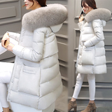 2015冬装新款韩版女装加厚超大狐狸毛领中长款羽绒服女外套时尚