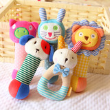 韩国婴儿玩具毛绒 婴儿摇铃布纯棉 宝宝新生儿早教手摇铃益智玩具