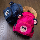 韩版外贸原单专柜小熊双肩包2-5岁可爱防滑带胸扣儿童幼儿园书包