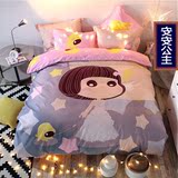 韩式床单四件套卡通公主风1.5米春秋儿童床上用品女孩1.8m床被套