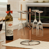 铁艺高脚杯杯架 欧式创意悬挂倒挂红酒杯香槟杯葡萄酒沥水架摆件