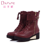 Daphne/达芙妮女靴 冬季平底靴 内里厚底短靴