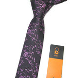 g2000领带专柜正品男紫色/6cm花纹韩版潮窄英伦结婚新郎休闲领带