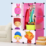 儿童衣柜卡通收纳树脂衣柜简易组装小型塑料柜子小孩迷你衣橱特价