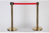 钛金一米线护栏杆 2米隔离带 伸缩栏杆座 警戒围栏 另售3米5米