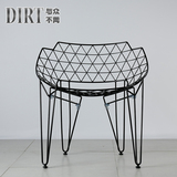 DIRT 餐椅金属椅钢线椅创意现代椅子餐桌餐椅休闲接待椅设计师椅