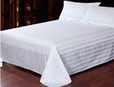 五星级酒店床上用品/3cm缎条全棉床品/床单/宾馆三分条特价批发