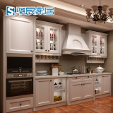 骐晟整体橱柜定制厨房组合厨柜门 欧式简约上海实木橱柜全屋订制