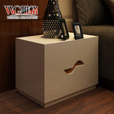 VVG家具 斗柜高档钢琴烤漆现代简约二斗柜床头柜储物柜 五包到家