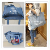 2016韩国女包牛仔包包斜挎包帆布包妈咪包环保购物袋单肩包布袋女