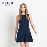 PRICH衣恋旗下女装15夏商场同款 短袖中长款连衣裙PROW52556C