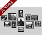 黑白复古怀旧老上海照片相片墙装饰画风景画酒店西餐厅组合画挂画