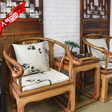 八大山人现代中式棉麻茶室茶楼椅垫餐椅垫太师椅垫餐桌仿古椅坐垫