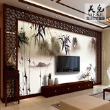 中式墙纸壁画客厅电视背景墙书房卧室山水竹子墙布中国风水墨壁纸