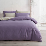 3纯色加厚纯棉四件套全棉1.8m简约素色床单被套床上用品